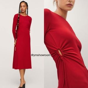 Mango Red Midi Dress